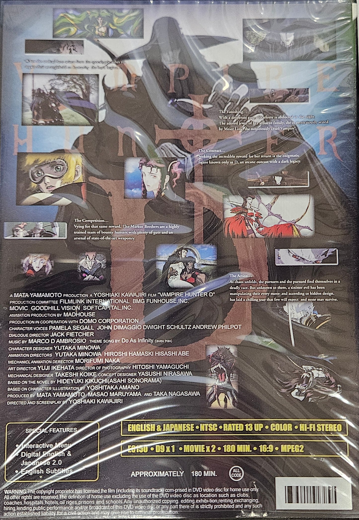 VAMPRIE HUNTER D part 1 AND 2 NEW
