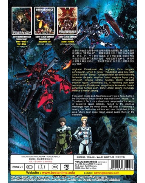 KIDOU SENSHI GUNDAM THUNDERBOLT VOL.1-8 END + 2 MOVIES