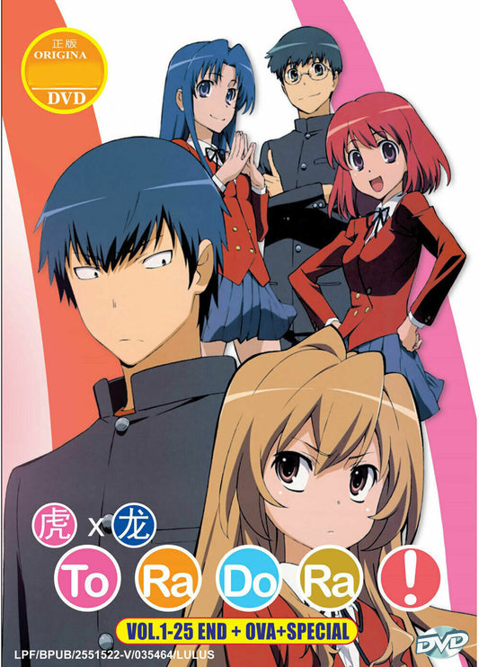 TORADORA Vol.1-25 End + OVA + SPECIAL ENGLISH DUBBED All Region SHIP FROM USA