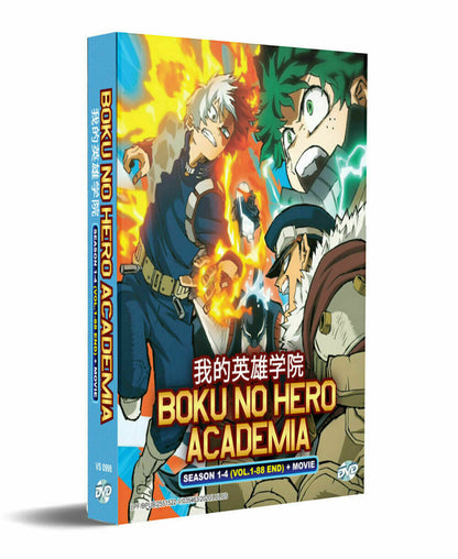 Boku No Hero Academia Season 1-4 DVD Vol.1 - 88 end + Movie English Dubbed USA