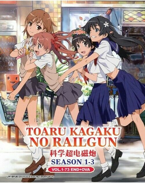 Toaru Kagaku no Railgun Full Series Season 1+2+3 1-73 + OVA English SHIP FROM US