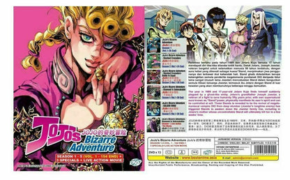 JoJo's Bizarre Adventure Season 1~5 +Live Movie English Subtitle Ship From USA