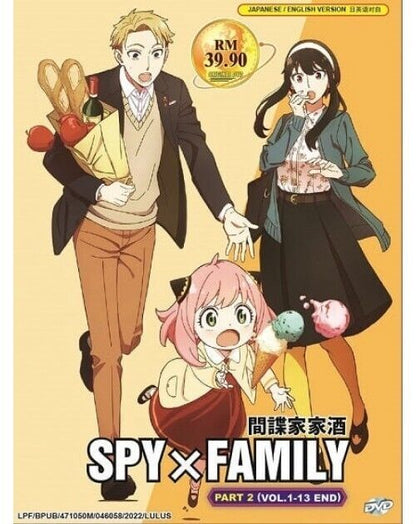 SPY×FAMILY PART 2 COMPLETE TV SERIES DVD BOX SET 1-13 EPS ENG DUB SHIP FROM USA