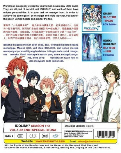 IDOLISH 7 SEASON 1-2 VOL.1-32 END + SP + 8 ONA ENGLISH SUBS SHIP FROM USA