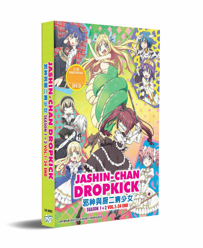 Jashin-chan Dropkick Season 1+ 2 DVD Vol. 1-24 End with Eng. Sub Ship From USA