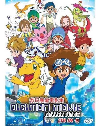 DIGIMON MOVIE COLLECTIONS (16 IN 1) English Subtitle All Region DVD SHIP FROM US