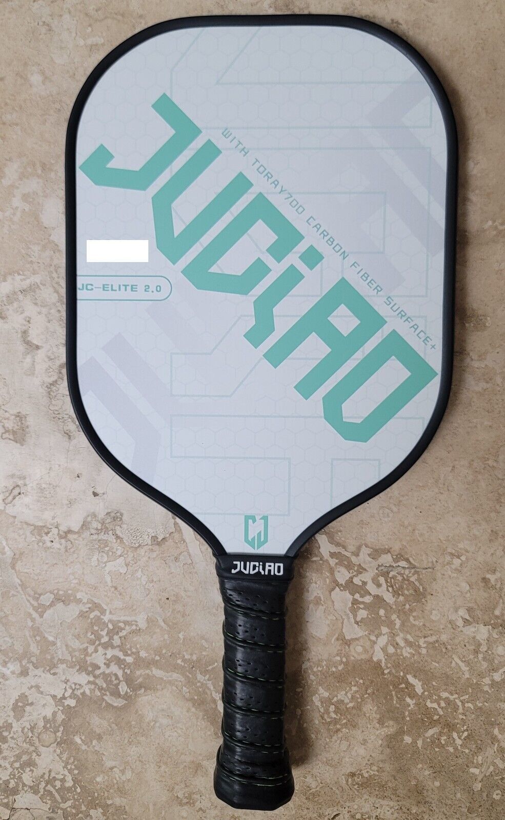 Juciao Green word 4.5" Handle Pickleball Paddle Carbon Fiber Composite USA