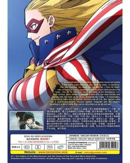 BOKU NO HERO ACADEMIA SEASON 7 VOL.1-21 END+MEMORIES VOL.1-4 END ENG DUB