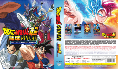 Dragon Ball SUPER Complete Series 1-131 End +3 Movies ENGLISH DUB Ship From USA