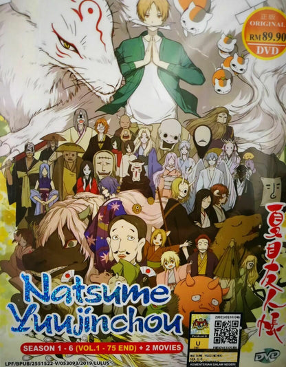 NATSUME YUUJINCHOU SEASON 1-6 VOL.1-75 END + 2 MOVIE Ship From USA