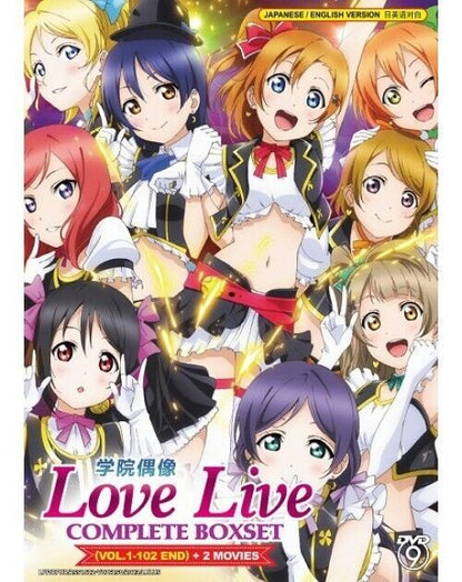 LOVE LIVE ! Complete Boxset Vol 1-102 END+2 Movies English Dubbed SHIP FROM USA