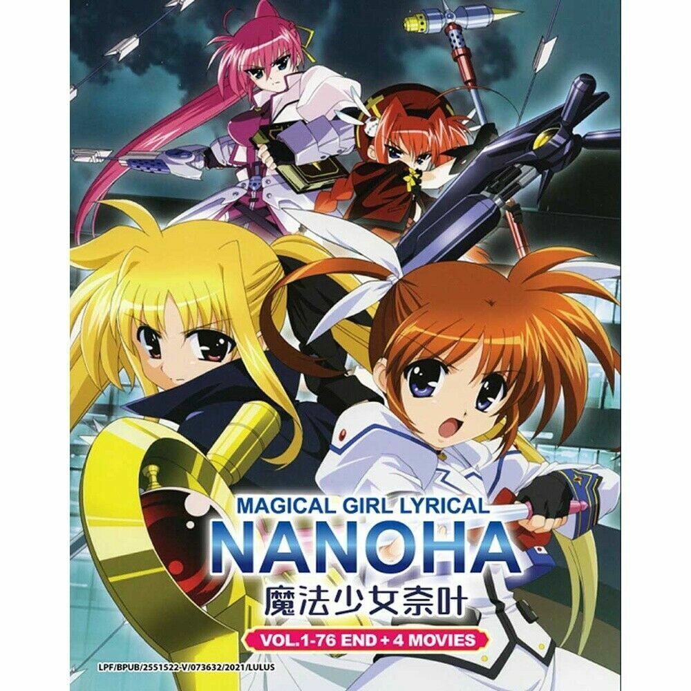 Magical Girl Lyrical NANOHA Complete TV Series 1-76 End + 4 Movies Ship From USA