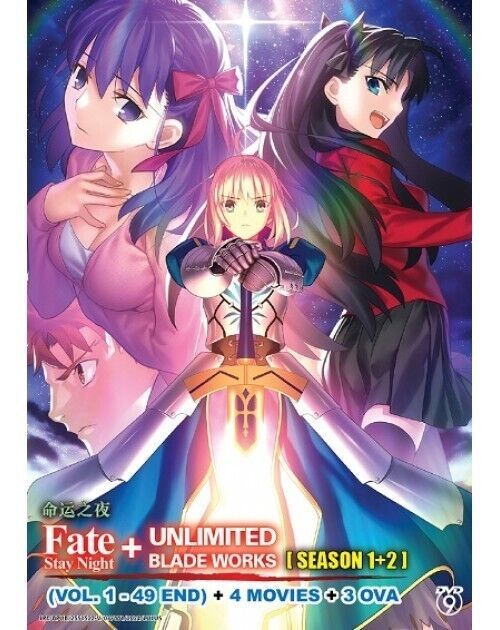 FATE / STAY NIGHT + UNLIMITED BLADE WORKS SEASON 1+2 + 4 MOVIES + 3 OVA