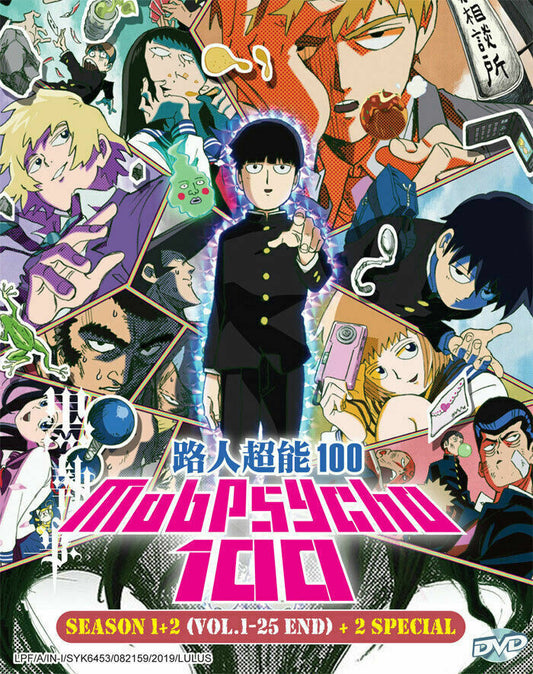 Mob Psycho 100 DVD Season 1+2 +2 Special (English Dub) Anime Ship From USA