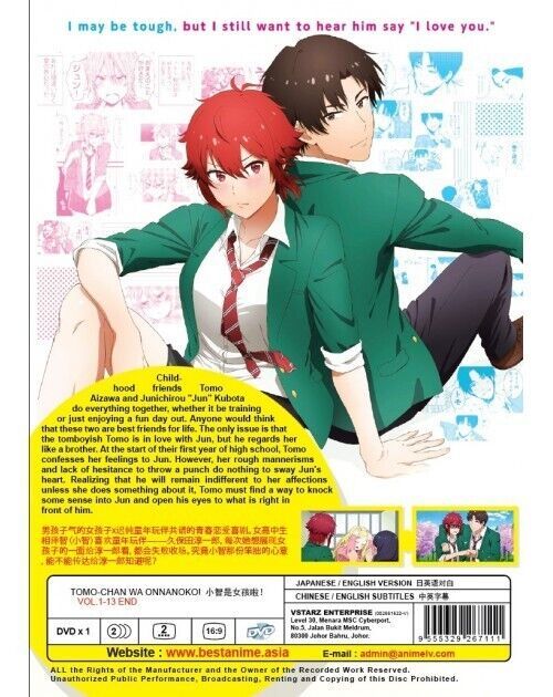 TOMO-CHAN WA ONNANOKO! DVD BOX SET 1-13 EPS ENG DUB SHIP FROM USA