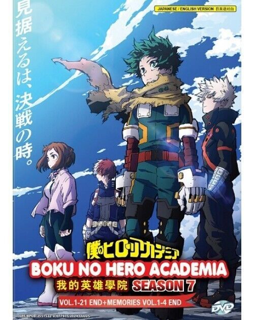 BOKU NO HERO ACADEMIA SEASON 7 VOL.1-21 END+MEMORIES VOL.1-4 END ENG DUB