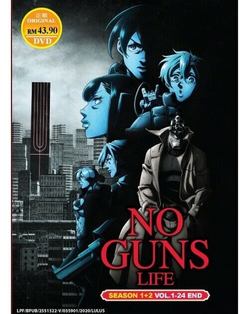 No Guns Life DVD (Season 1+2)(Vol. 1-24 end) with English Dubbed SHIP FROM USA