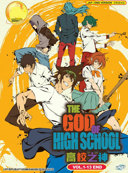 The God of High School Anime DVD Vol.1-13 end with English Dubbed Ship From USA