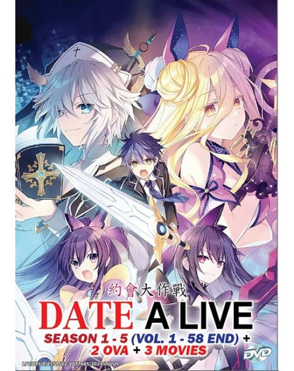 Date A Live Season 1- Vol. 1-58 End + 2 OVA + 3 Movie English Dub SHIP FROM USA