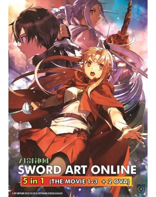 SWORD ART ONLINE THE MOVIE 1-3 + 2 OVA ENG DUB
