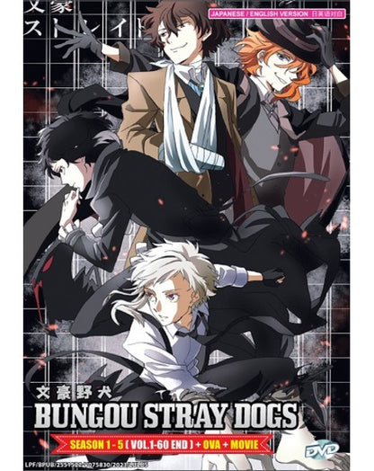 Bungou Stray Dogs Season 1-5 Vol.1-60 End + OVA + Movie Eng DUBBED
