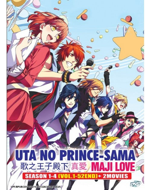 UTA NO PRINCE-SAMA : MAJI LOVE SEASON 1-4 (VOL.1-52 END)+ 2 MOVIES