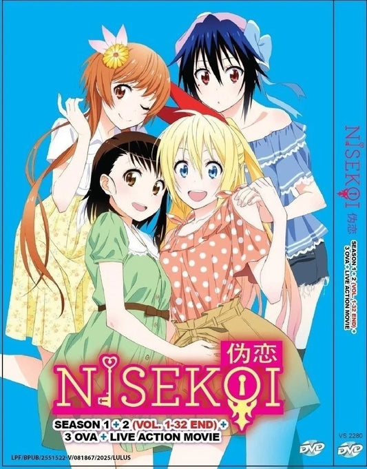 Nisekoi Season 1+2 ( TV 1-32 End + 3 OVA + Live Action Movie ) English SUB