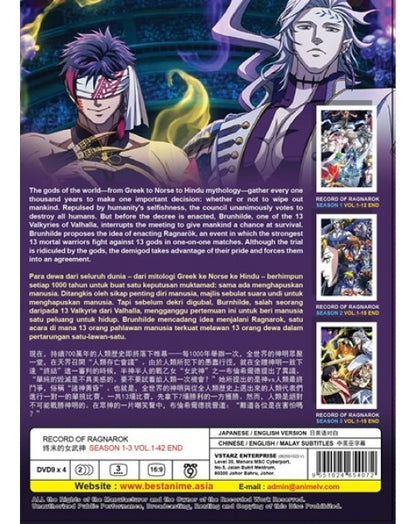 Record Of Ragnarok TV Series Season 1-3 Vol.1-42End English Dubbed Anime DVD