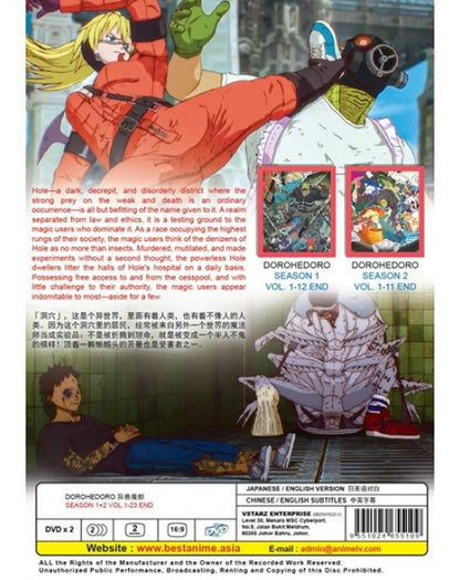 Dorohedoro TV Series Season 1+2 DVD (English Dub) (Anime)