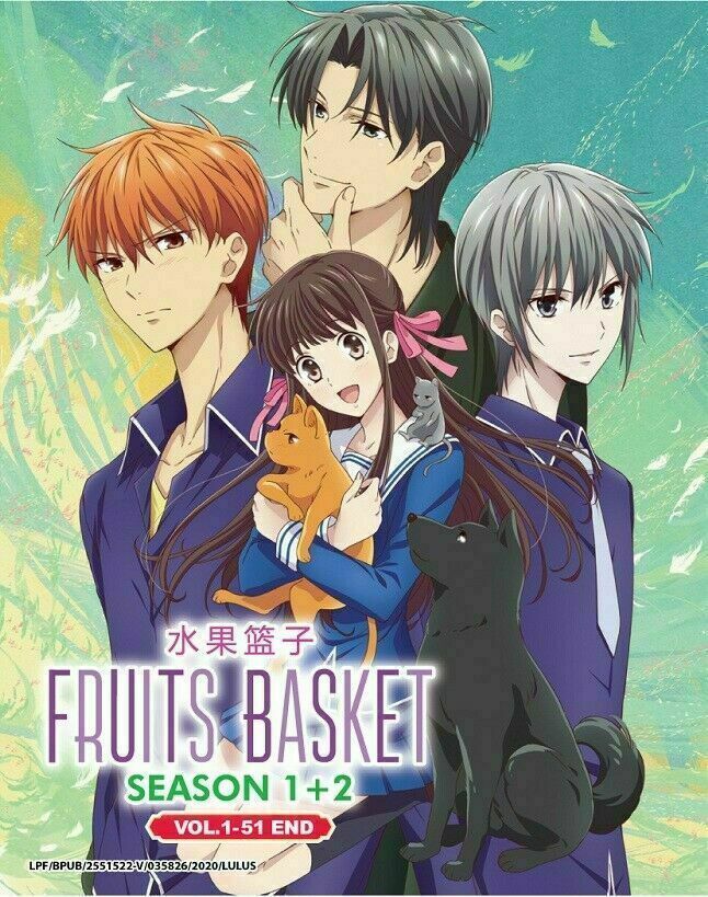 Fruits Basket Season 1 + 2 (Vol.1-51 end) with English Dubbed Ship Out From USA