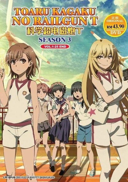 Toaru Kagaku no Railgun T Season 3: VOL.1 - 25 End English Version Ship From USA