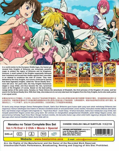 Nanatsu No Taizai Complete Vol. 1-76 +2 OVA+Movie +Special Eng Dub Ship From USA