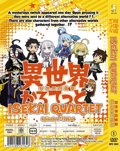 Isekai Quartet  Season 1 Vol. 1-12 End ENG SUB All Region Ship From USA