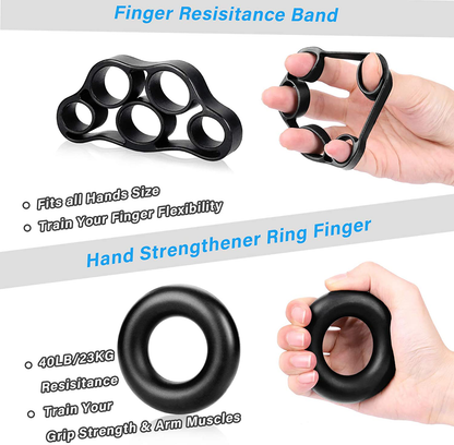 ALMAH Hand Grip Strengthener Kit 5 Pack Forearm Finger workout Ship Out From USA