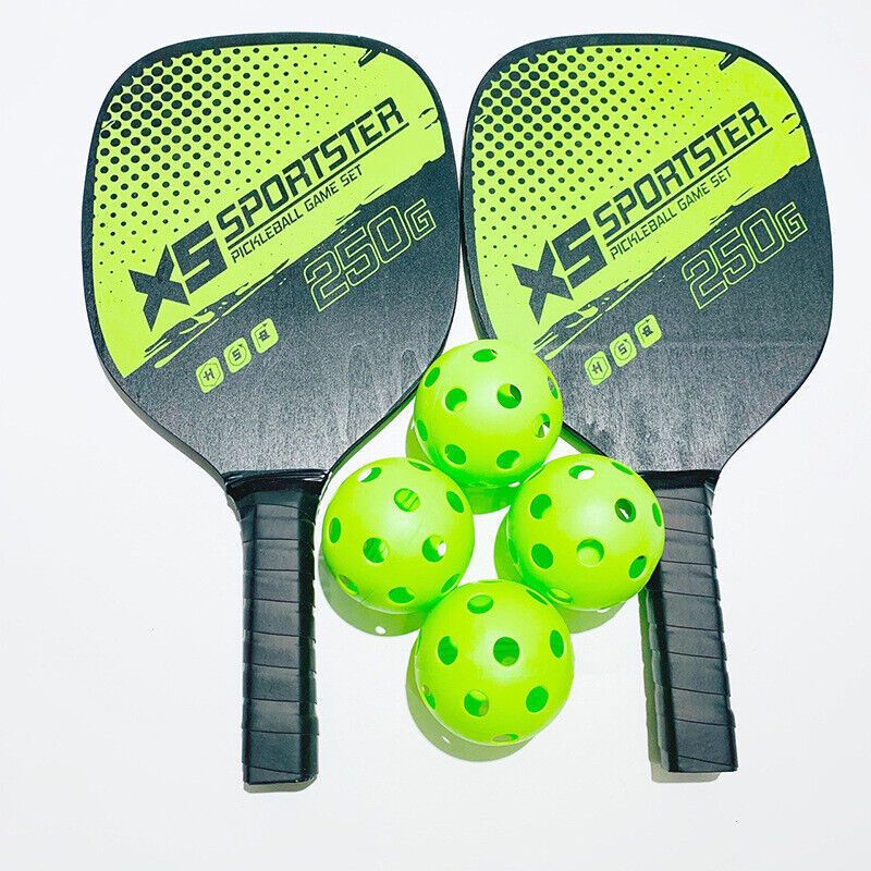 Pickleball XS Sport Paddle Set 2 Rackets 4 Balls, Carry Bag SHIP OUT FROM USA CA