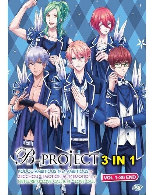 B-PROJECT 3In1 Kodou Ambitious+Zeccho emotion+Netsuretsu Love Call Vol 1-36 USA