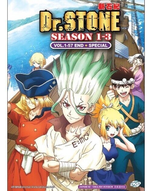 Dr. Stone Complete TV Series Collection Season 1-3 Vol. 1-57 End + Special USA