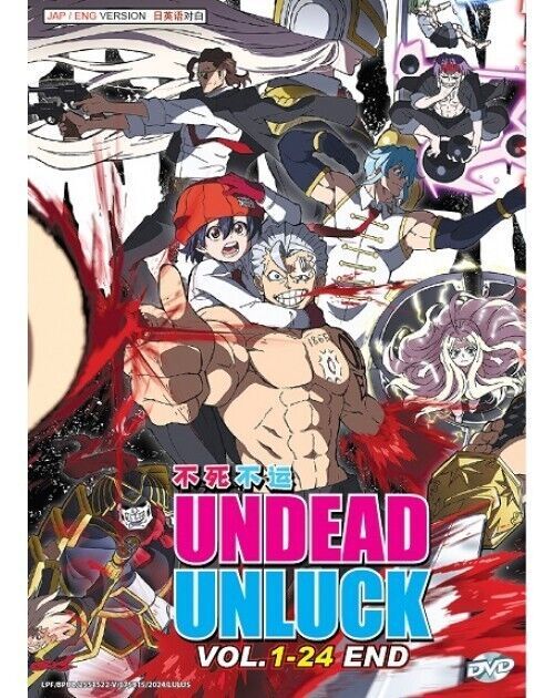 UNDEAD UNLUCK Vol 1-24 END English Dubbed All Region DVD SHIP FROM USA