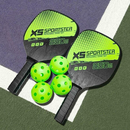 Pickleball XS Sport Paddle Set 2 Rackets 4 Balls, Carry Bag SHIP OUT FROM USA CA