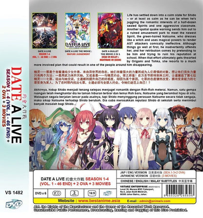 Date A Live Season 1-4 Vol. 1-46 End + 2 OVA + 3 Movie English Dub SHIP FROM USA