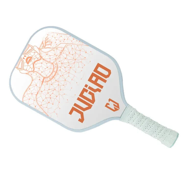 Juciao Lady White 4.5" Handle Pickleball Paddle Carbon Fiber Composite USA