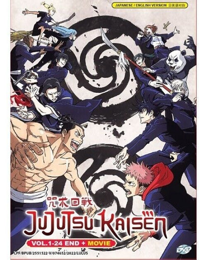 JUJUTSU KAISEN VOL.1-24 END + MOVIE ENGLISH DUBBED REG ALL SHIP FROM USA