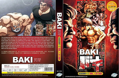 BAKI Season 1+2 Vol.1-39 End English Dubbed DVD Ship From USA