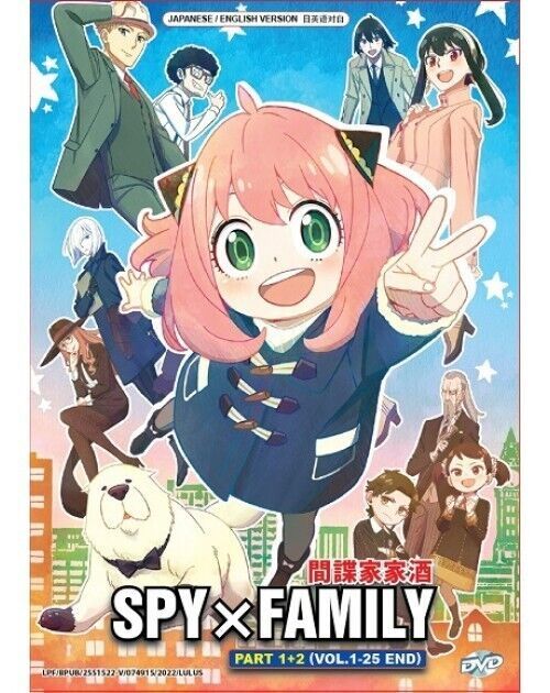 Spy X Family Part 1+2 Vol.1-25 END Complete Anime DVD English Dub SHIP FROM USA