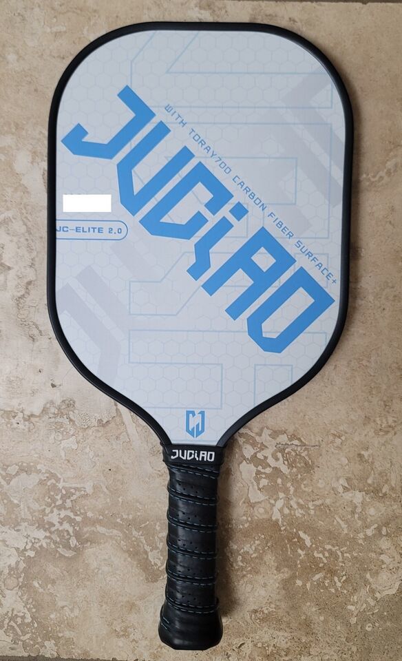 Juciao Blue word 4.5" Handle Pickleball Paddle Carbon Fiber Composite USA