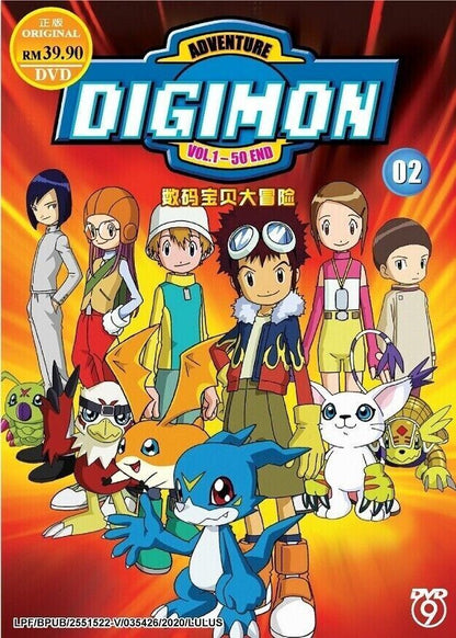 Digimon Adventure 02 (Ep 1-50 end) (English Dub) Ship out From USA