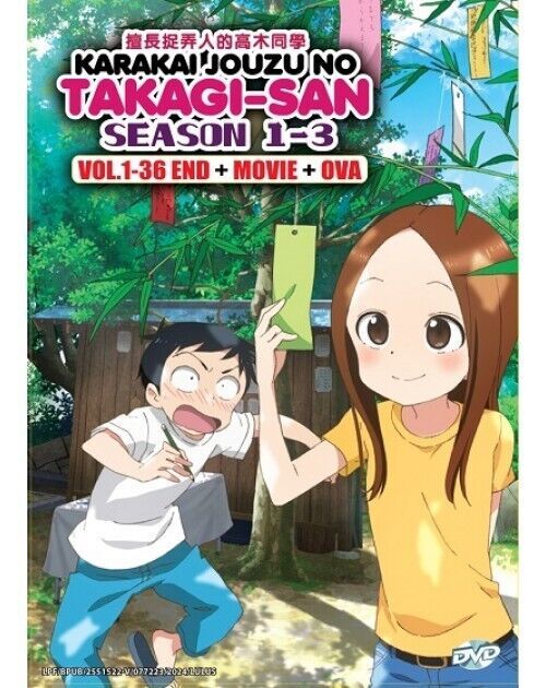 KARAKAI JOUZU NO TAKAGI-SAN SEASON 1-3 VOL.1-36END+MOVIE+OVA ENG DUB USA