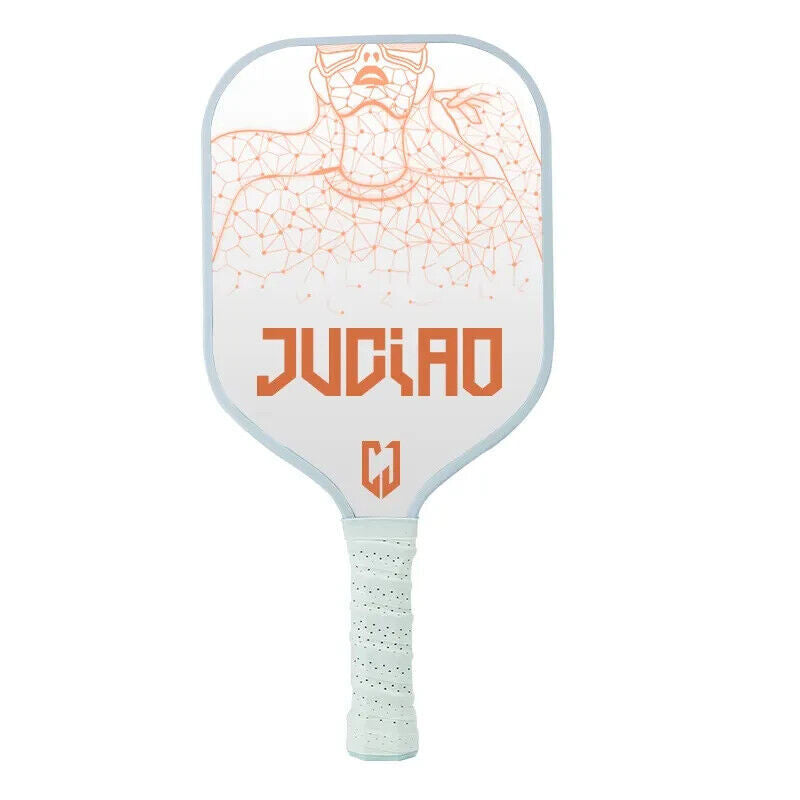 Juciao Lady White 4.5" Handle Pickleball Paddle Carbon Fiber Composite USA