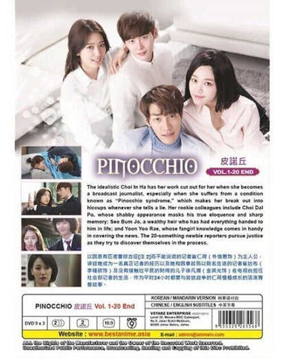 KOREAN DRAMA PINOCCHIO VOL.1-20 END REGION ALL DVD ENGLISH SUB SHIP FROM USA