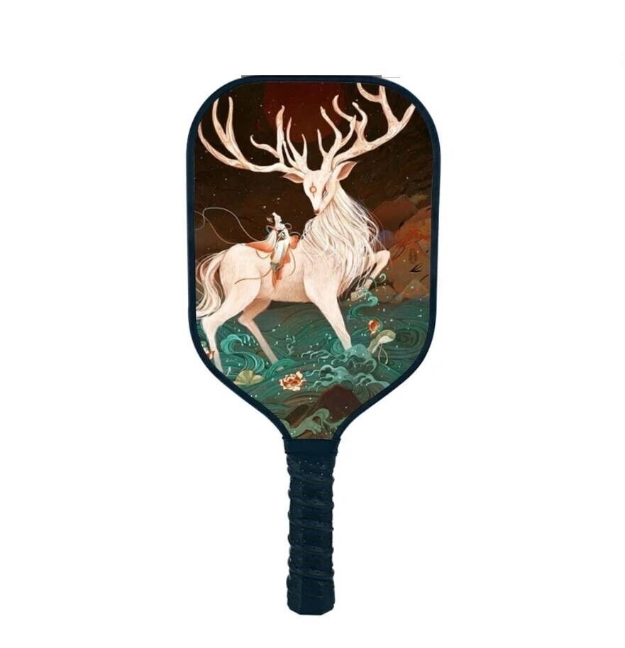 Juciao Deer God 5" Handle Pickleball Paddle Carbon Fiber Composite USA